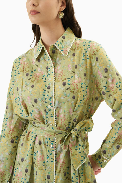 Forever Classic Print Shirt Dress