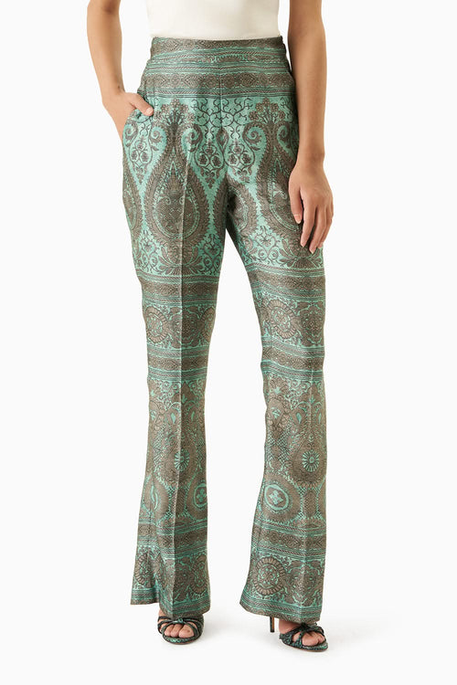 Turquoise Jacket with Bell Bottoms