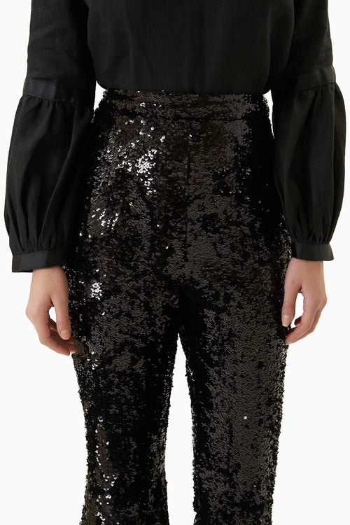Classy Forever Black Sequin Pants