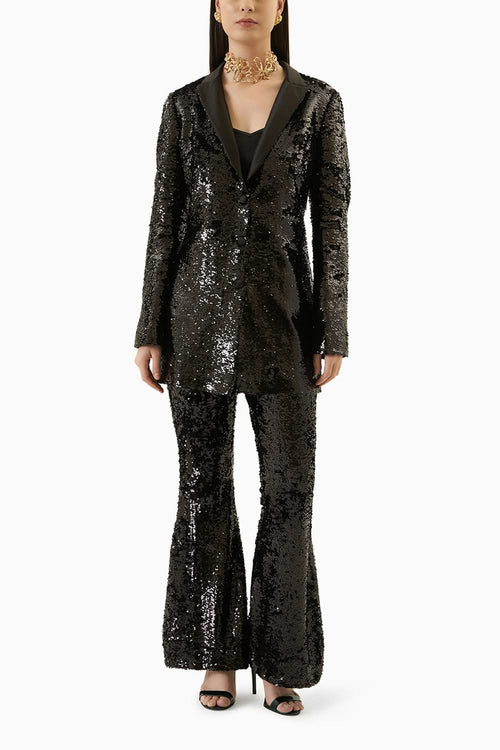Classy Forever Black Sequin Jacket