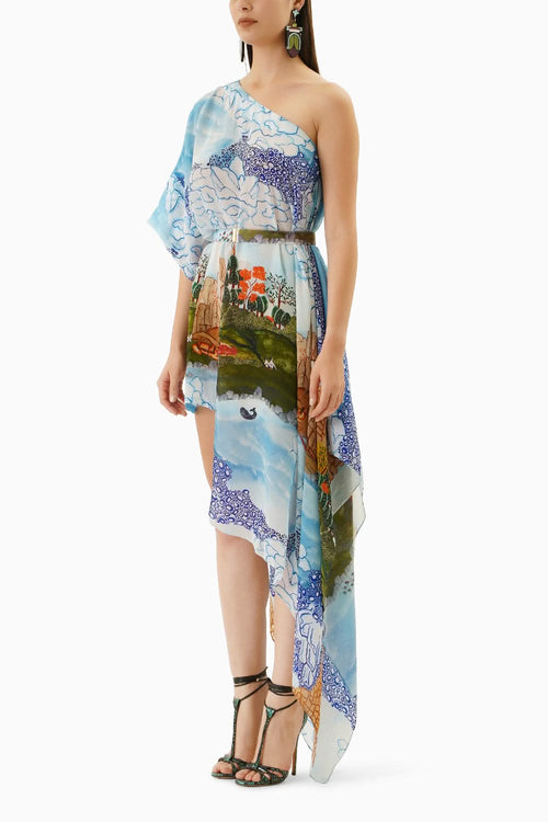 Maru Off-shoulder Ripple Dress
