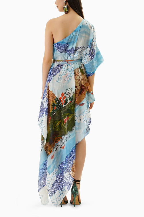 Maru Off-shoulder Ripple Dress