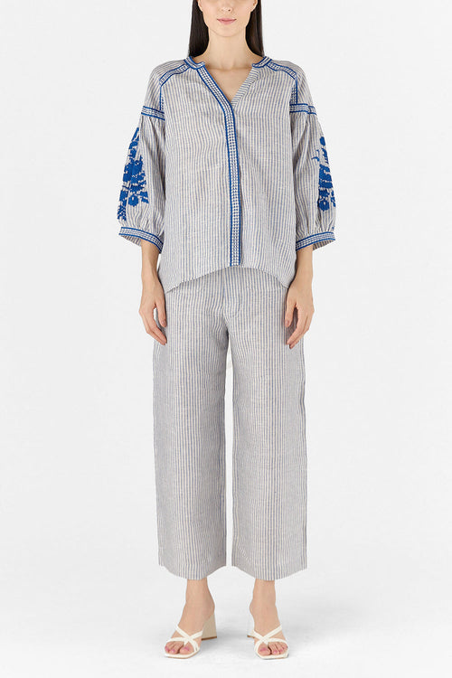 Blue Stripe Top