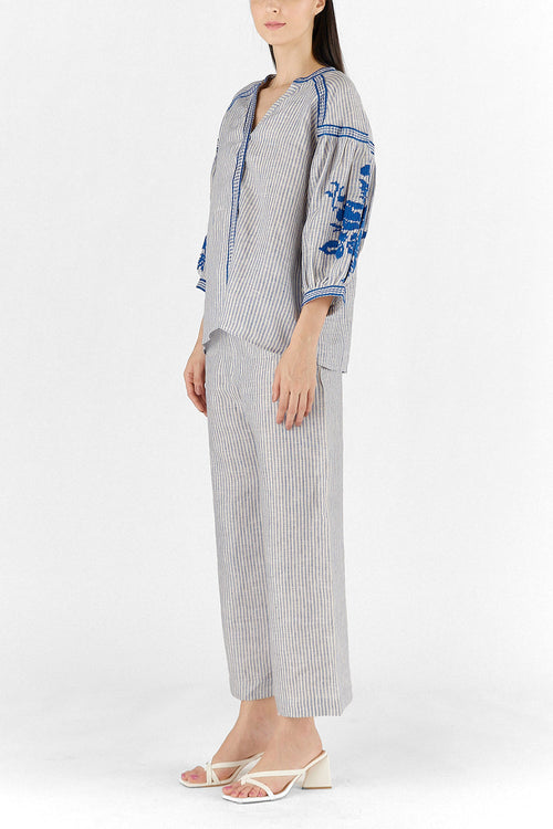 Blue Stripe Top