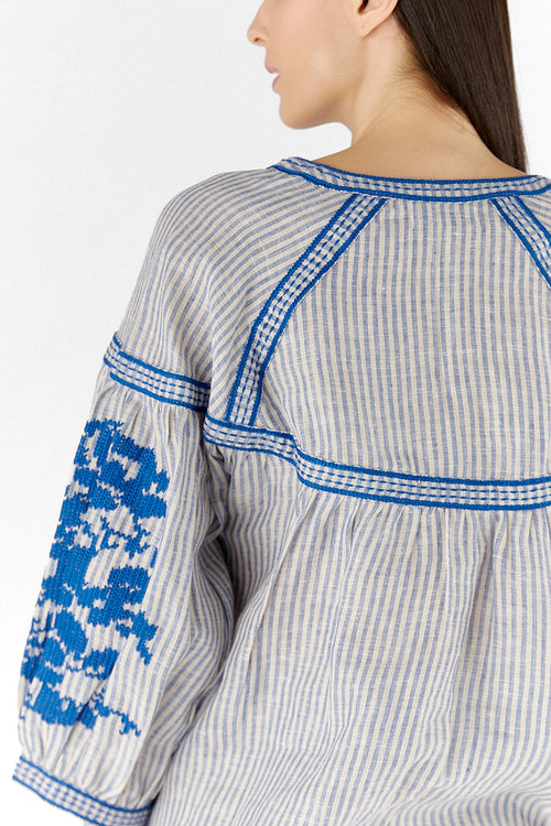 Blue Stripe Top
