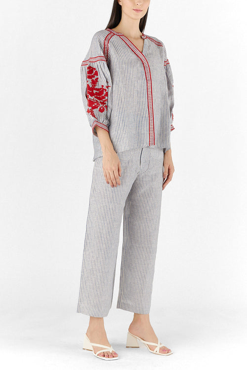 Red Stripe Top