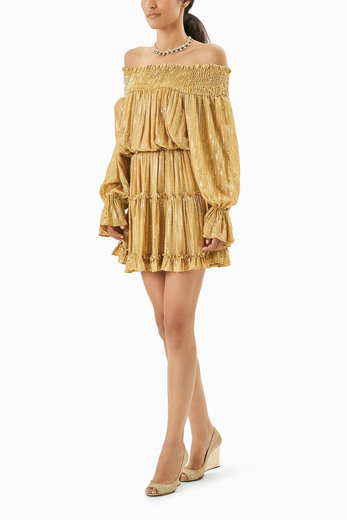 Yellow Sequined Dress