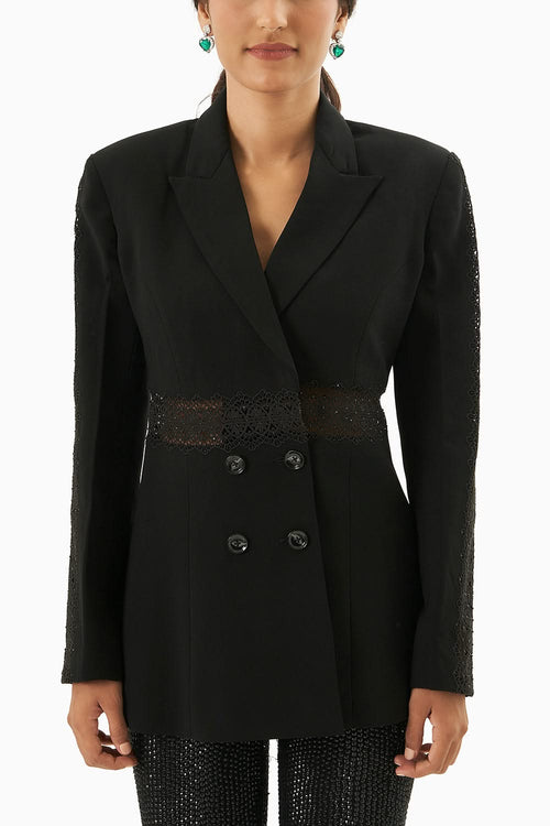 Black Lace Blazer