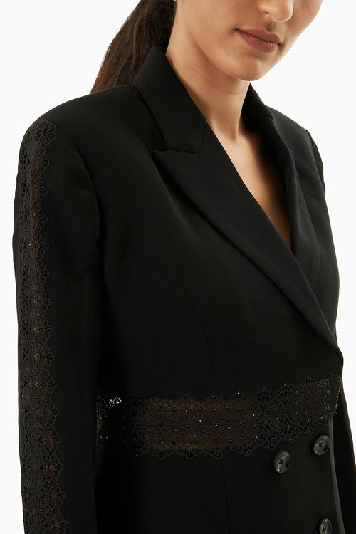 Black Lace Blazer