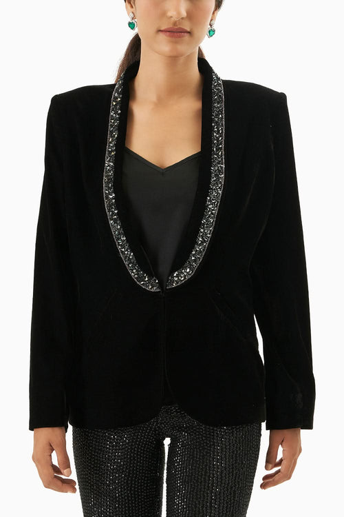 Black Velvet Blazer
