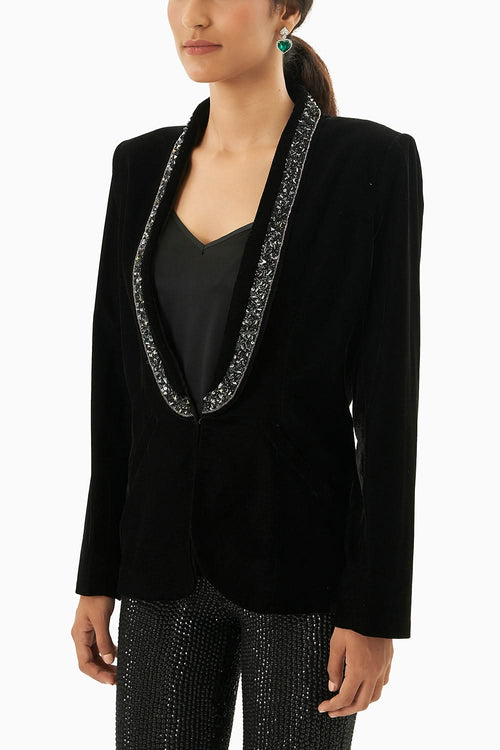 Black Velvet Blazer
