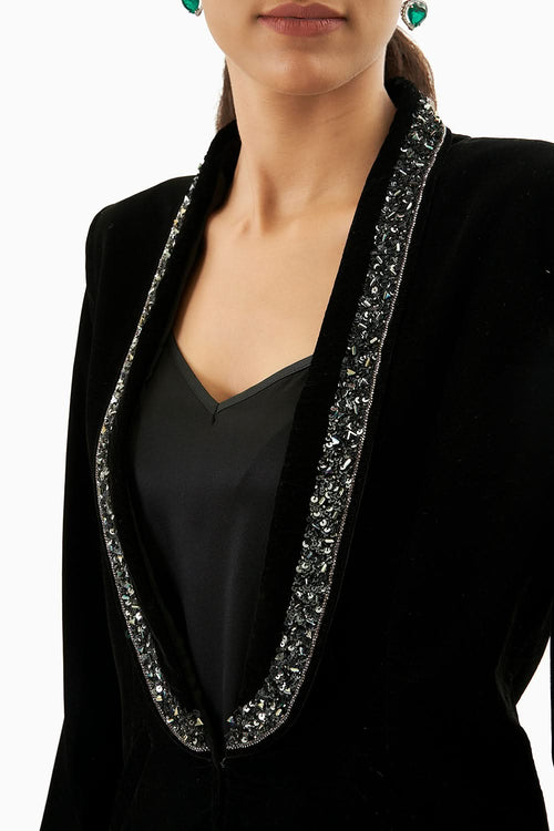 Black Velvet Blazer