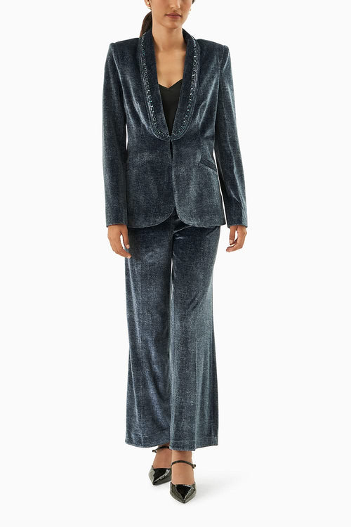Blue Velvet Co-ord Set