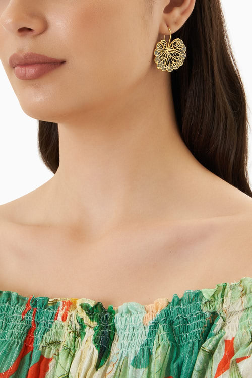 Black & Grey Leaf Earrings