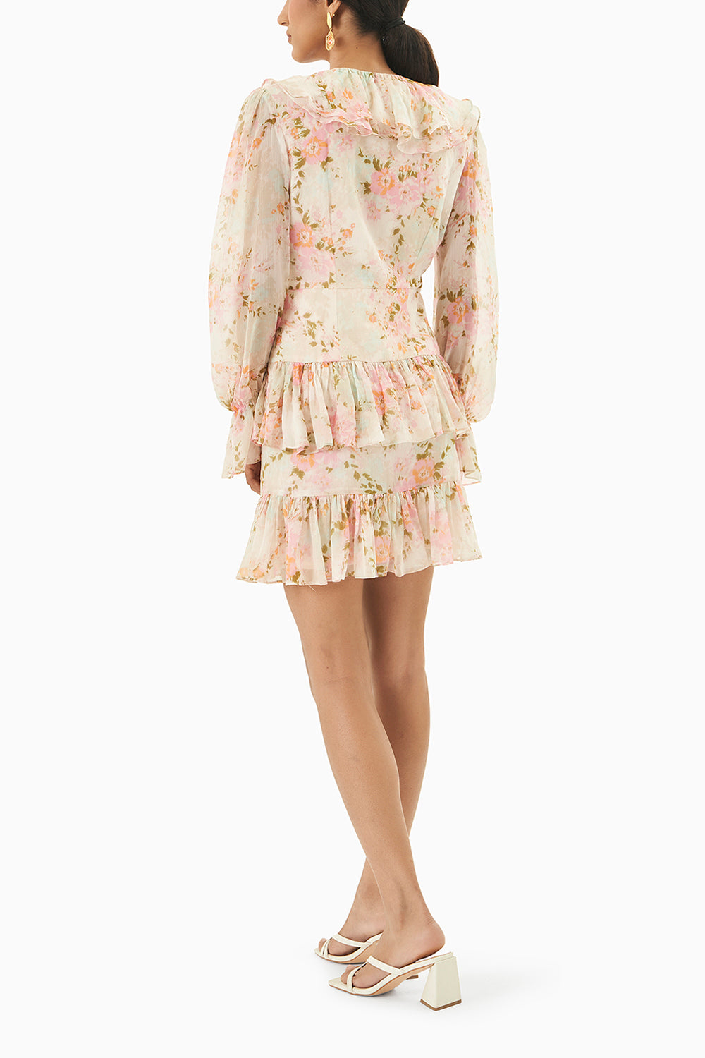 Pastel Pink Short Cotton Lace Dress