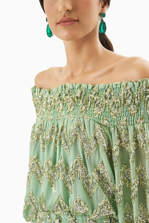 Strapless Chevron Dress