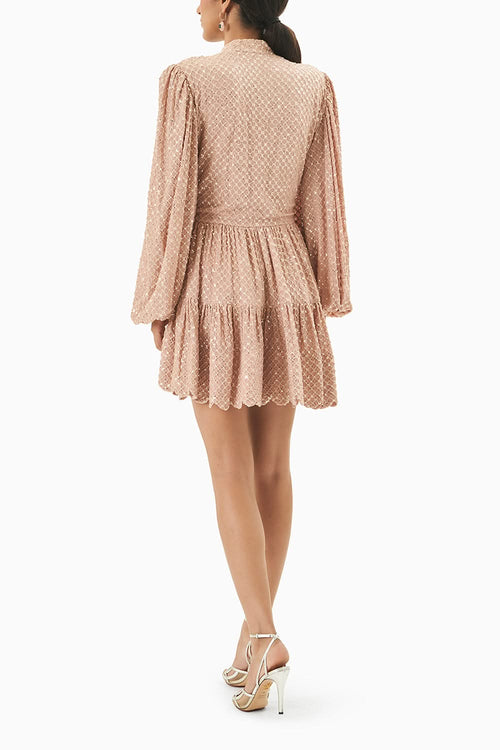 Pink Embroidered Shirt Dress