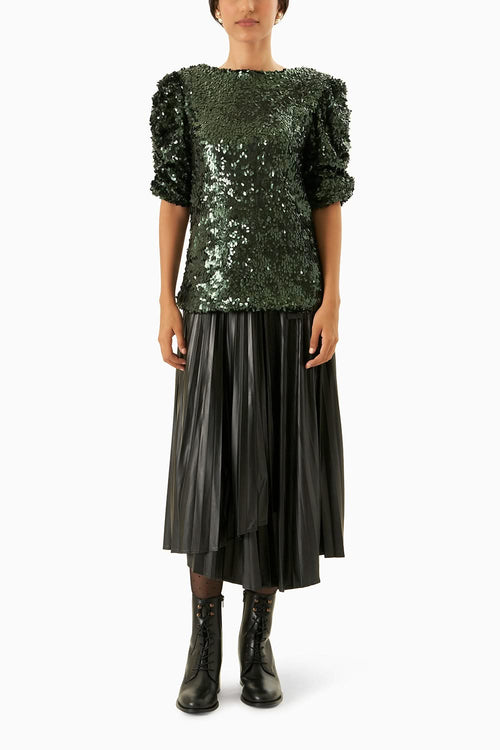 Green Sequin Top