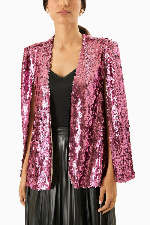 Pink Statement Sequin Cape