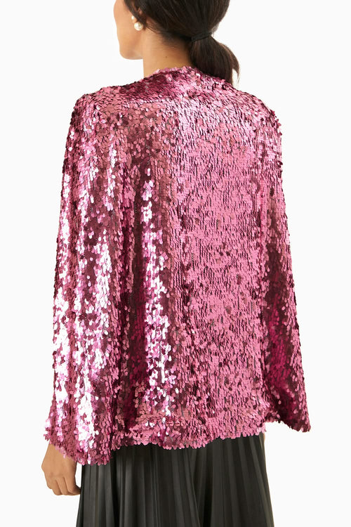 Pink Statement Sequin Cape